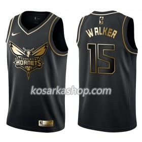 Dres Charlotte Hornets Kemba Walker 15 Nike Crna Golden Edition Swingman